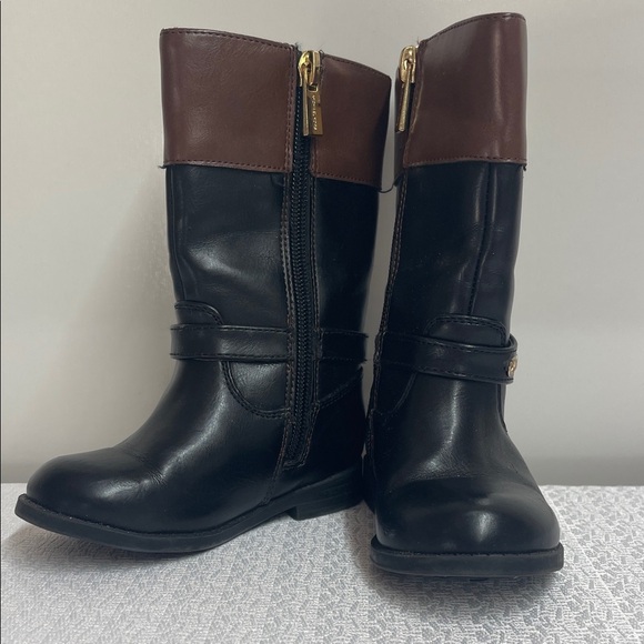 Michael Michael Kors Black and Brown Leather Emma Derby Boots Size 6 - Picture 6 of 6